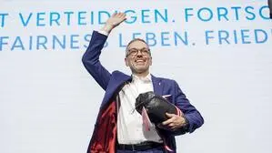 Parteichef Herbert Kickl beim Bundesparteitag der FPÖ in Salzburg am 27. 9. 2025 