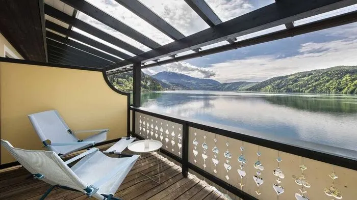 Der Ausblick vom Balkon des Hotelzimmers