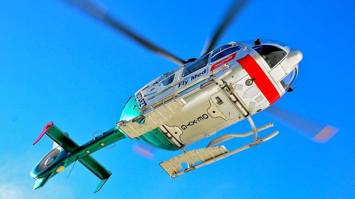 Das verletzte Mädchen wurde mit dem &quot;Fly Med&quot; nach Klagenfurt geflogen