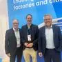 Georg Kopetz (Mitte) mit NXP-CEO Curt Sievers und NXP Automotive-Manager Jens Hinrichsen im Jänner auf der CES in Las Vegas