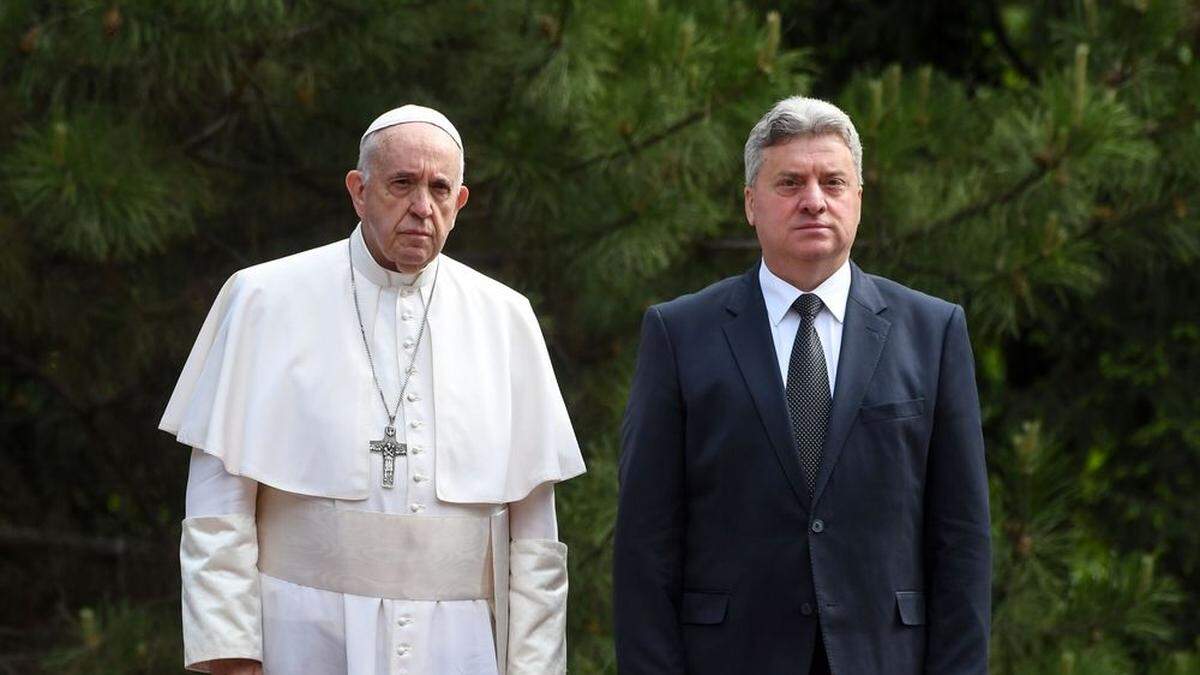 Papst Franziskus mit Gjorge Ivanov 
