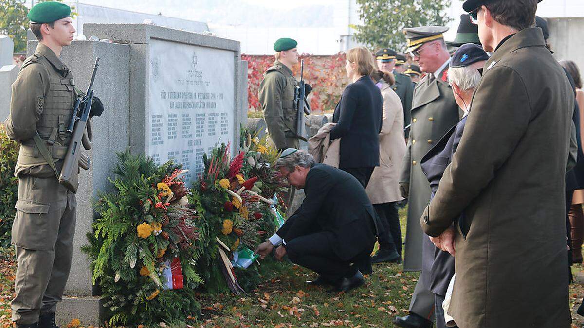 Auf dem jüdischen Friedhof wurden Kränze niedergelegt 