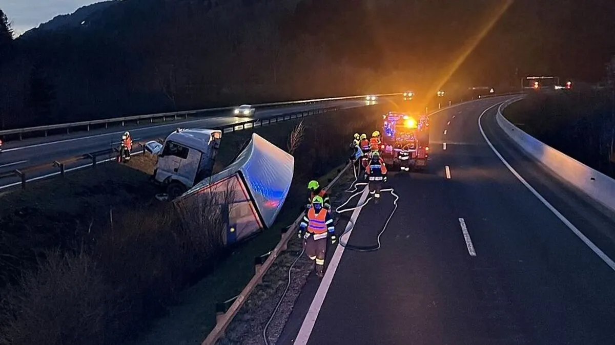 Unfall auf der A9 bei Rottenmann