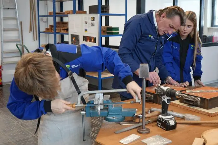 In den Werkstätten zeigten die Schülerinnen und Schüler für Maschinenbau und Bautechnik ihr handwerkliches Können.