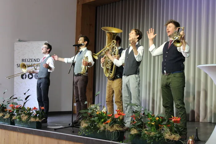 "Blechreiz Brassquintett" unterhielt die Besucher beim Kulturbrunch.