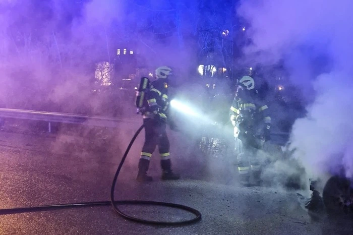 Die beiden Insassen hatten das Fahrzeug bereits unverletzt verlassen.