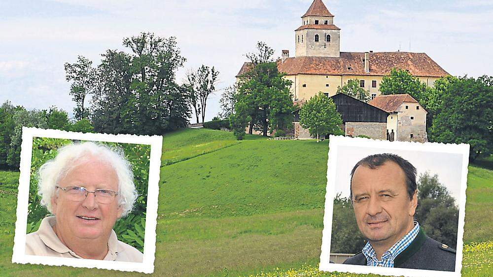Martin Wratschko von der ÖVP (rechts) und SPÖ-Spitzenkandidat Detlef Gruber liefern sich einen heißen Zweikampf ums Bürgermeisteramt 