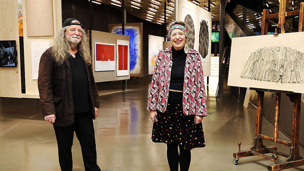 Helmut und Johanna Kandl im Kunsthaus Graz, 2021