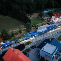 Ein Trafo-Transport der APG von Spittal in das Umspannwerk Malta