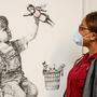 Das Banksy-Gemälde &quot;Helden&quot; erzielte mit rund 20 Millionen Euro einen Rekordpreis