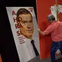 Wahlplakat des sozialistischen Regierungschefs Pedro Sánchez in Pamplona