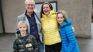 Wolfgang Gallant mit Frau Andrea und den Söhnen Niklas (11) und Noah (8)