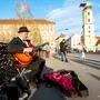 Christoph Kotter spielt seit acht Jahren als Straßenmusiker nicht nur in Graz auf