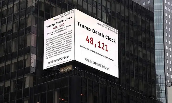 Die "Todesuhr" am Times Square