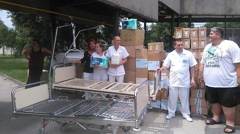 Krankenhaus-Mobiliar vom LKH Hochsteiermark, Standort Leoben, für ein Spital in Sofia
