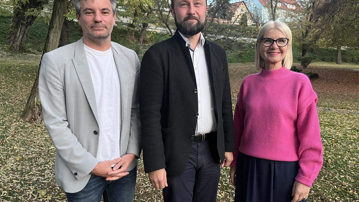 Landtagsabgeordneter Wolfgang Moitzi, Nationalrat Max Lercher und Zweite Landtagspräsidentin Gabriele Kolar 