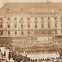 Zweiter Landesfeuerwehrtag 1872 mit einer Parade vor dem Grazer 