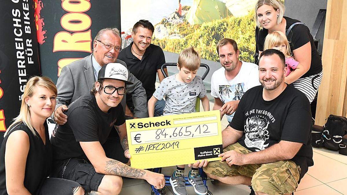 Präsentation des endgültigen Spendenergebnisses am Dienstagnachmittag im LCS Leoben