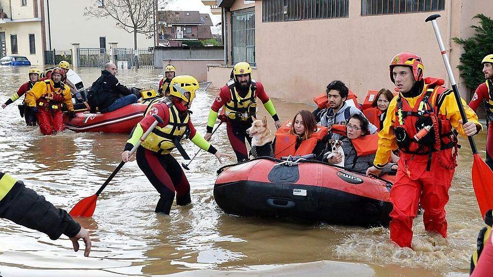 Überflutungen nahe Turin