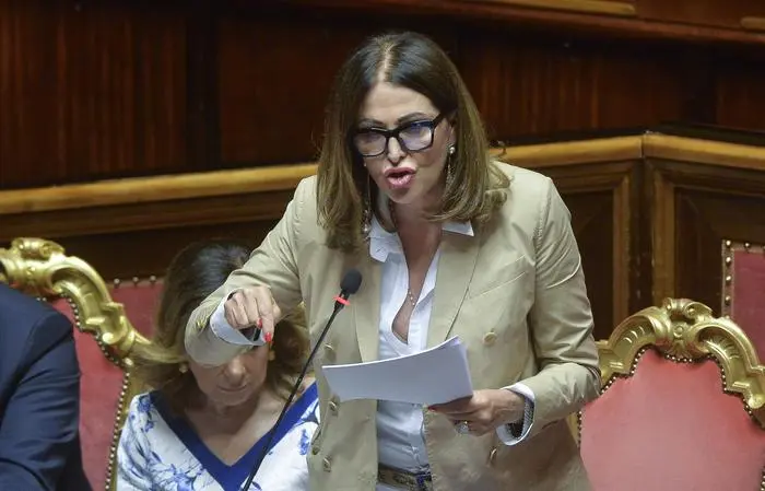 ROME - Senate information from the Minister for Tourism on the facts connected to the Report investigation and subsequent press articles in the photo Daniela Santanche Editorial Usage Only PUBLICATIONxNOTxINxITA Copyright: xStefanoxCarofeix/xIPAx Agenzia_Fotogramma_FGR3882421