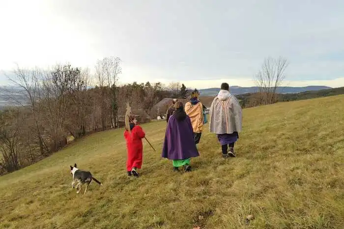 In Hartberg ging auch ein Hund mit Sternsingen
