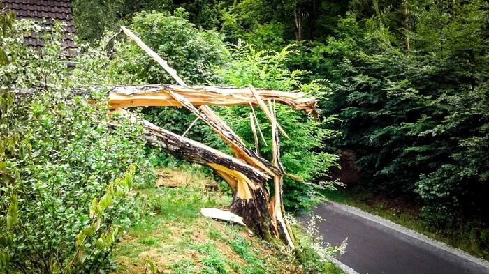 Eine starke Gewitterzelle zog am Freitag auch über die Weststeiermark. Die Freiwillige Feuerwehr Mooskirchen stand mit zehn Mann im Einsatz.