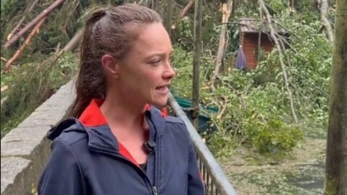 TV-Köchin Verena Leister hat ihre Gaststätte „Wanderrast“ wegen der Unwetter verloren 