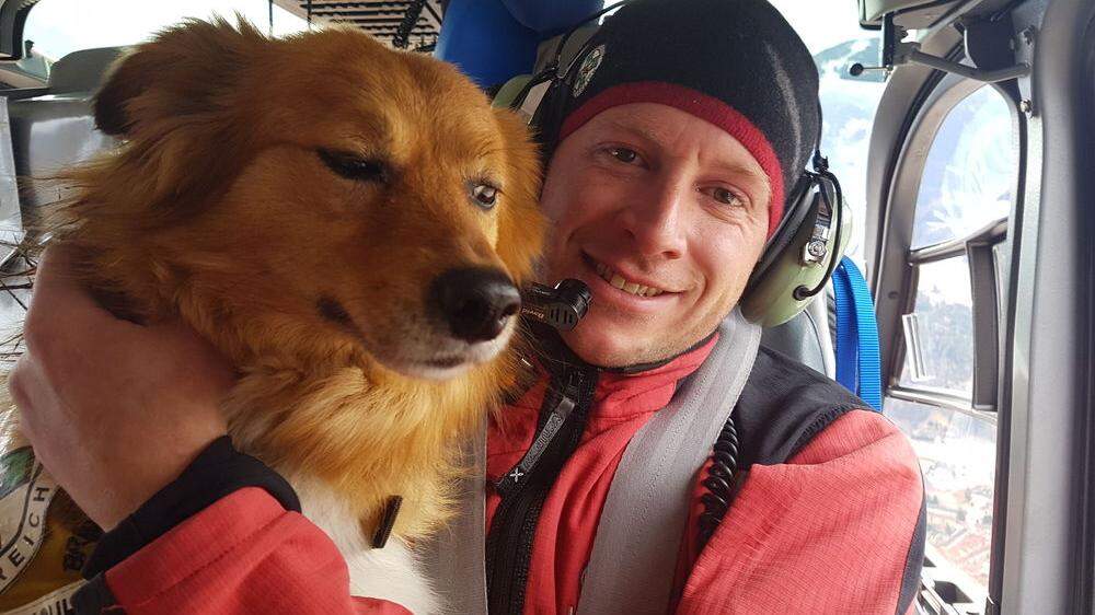 Christoph Schneider und sein Suchhund „Grisu“ sind ein eingespieltes Team