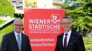 CEO Ralph Müller, Landesdirektor Ferdinand Bucher in Velden: „Die schadensträchtigen Monate stehen noch bevor“