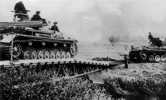 Deutsche Panzer am 1. September 1939 in Polen
