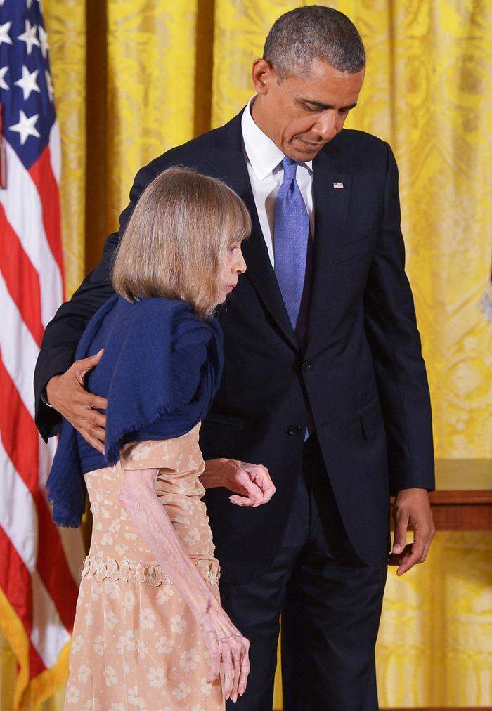 Joan Didion mit Barack Obama