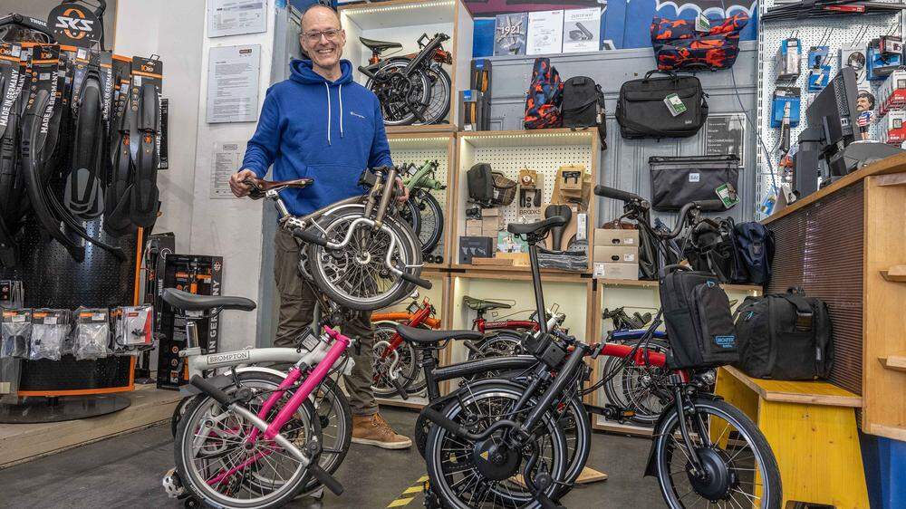 Die Anlaufstelle für Falträder im Süden Österreichs: Markus Helpferer von Bycicle in der Rechbauerstraße in Graz