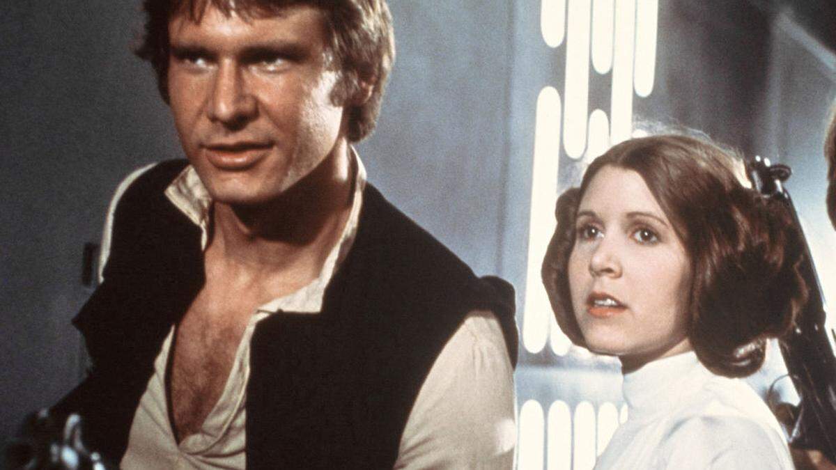 Carrie Fisher und Harrison Ford in Star Wars 