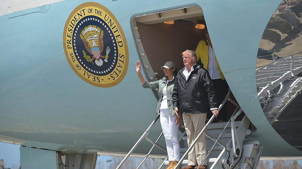 Donald und Melania Trump bei der Ankunft in Puerto Rico