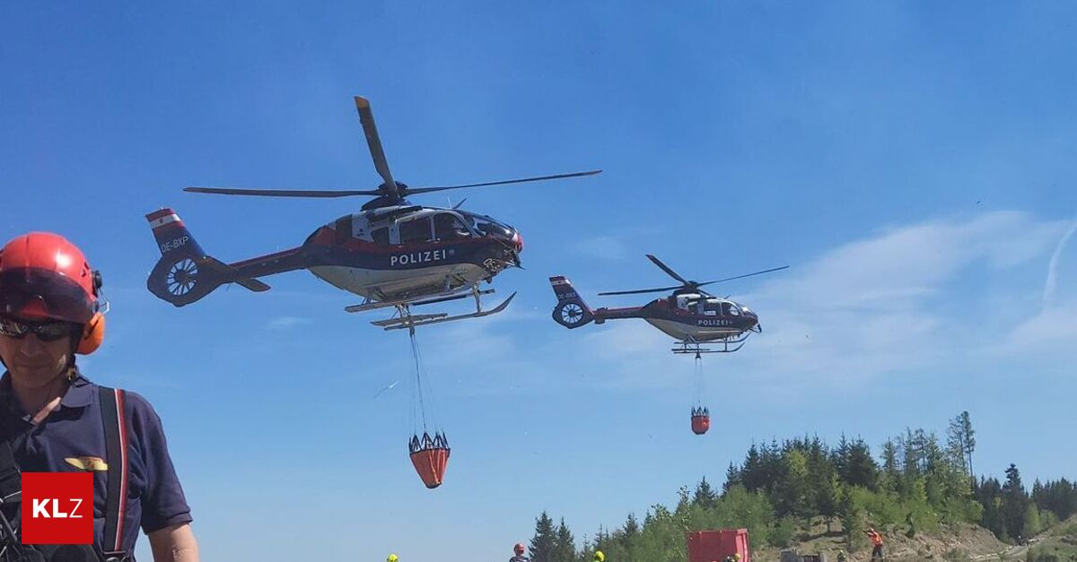 Waldbrand-Hubschrauber-d-rfen-L-schwasser-nicht-aus-der-Mur-holen