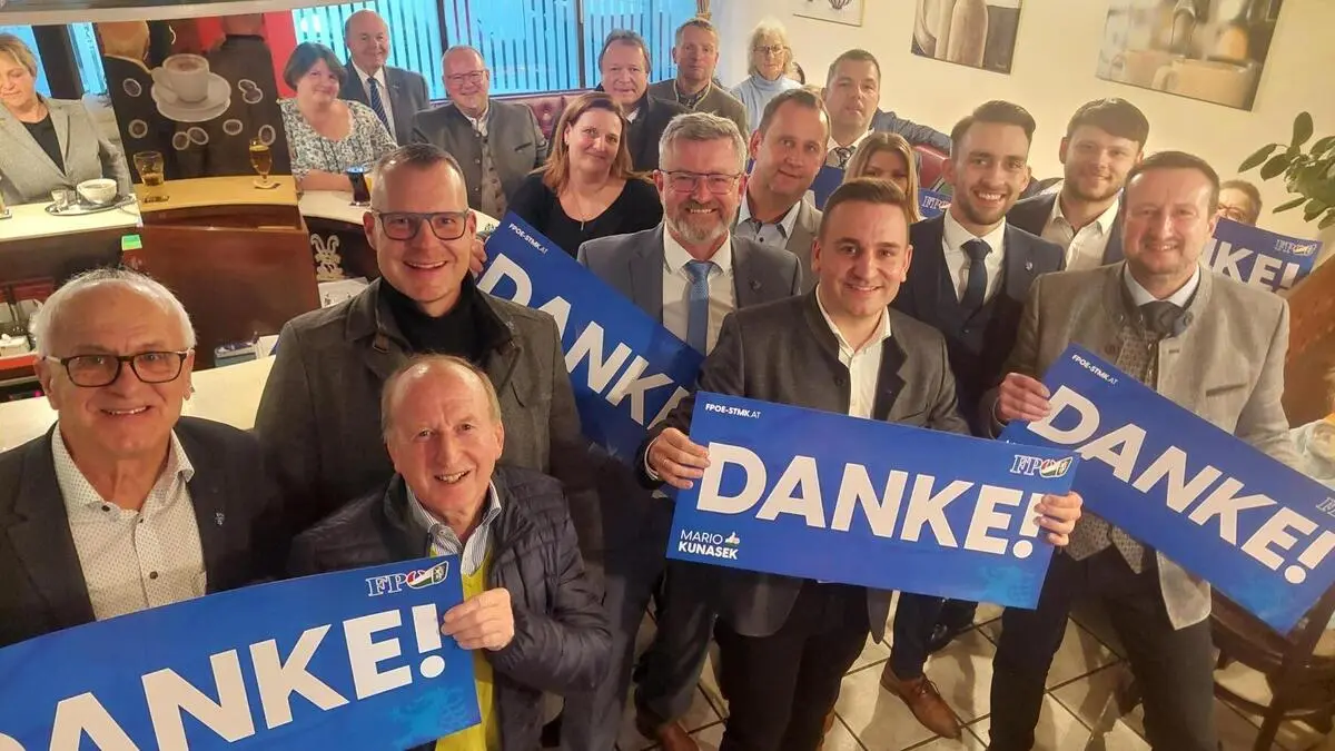 Die FPÖ feiert auch in der Südoststeiermark einen Erdrutschsieg