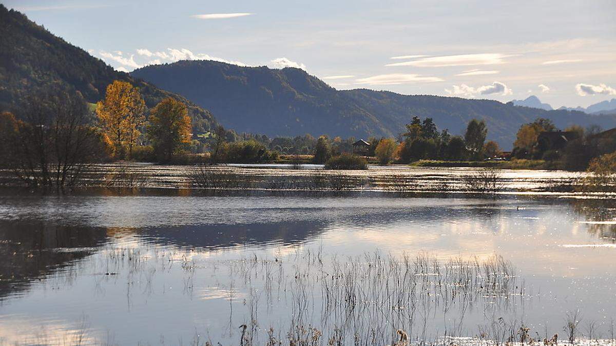 Der Pegel im Moor und Ossiacher See liegt 18 Zentimeter über dem Mittelwert