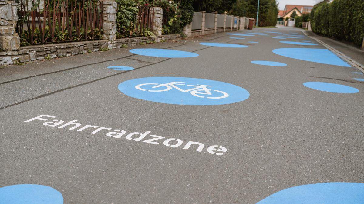 Fahrradzone in Fernitz-Mellach