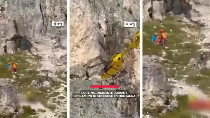 Dramatische Szenen eines Rettungseinsatzes in den Dolomiten