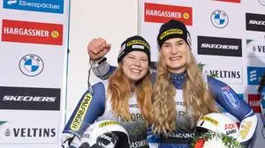picture: Selina Egle, Lara Michaela Kipp AUT / 06.12.2025 / luge / 1. FIL Eberspächer Luge World Cup, VELTINS Ice Arena Winterberg, Nordrhein-Westfalen, Germany GER / Womens Doubles // photographer: FIL / Michael Kristen *** picture Selina Egle, Lara Michaela Kipp AUT 06 12 2025 luge 1 FIL Eberspächer Luge World Cup, VELTINS Ice Arena Winterberg, Nordrhein Westfalen, Germany GER Womens Doubles photographer FIL Michael Kristen