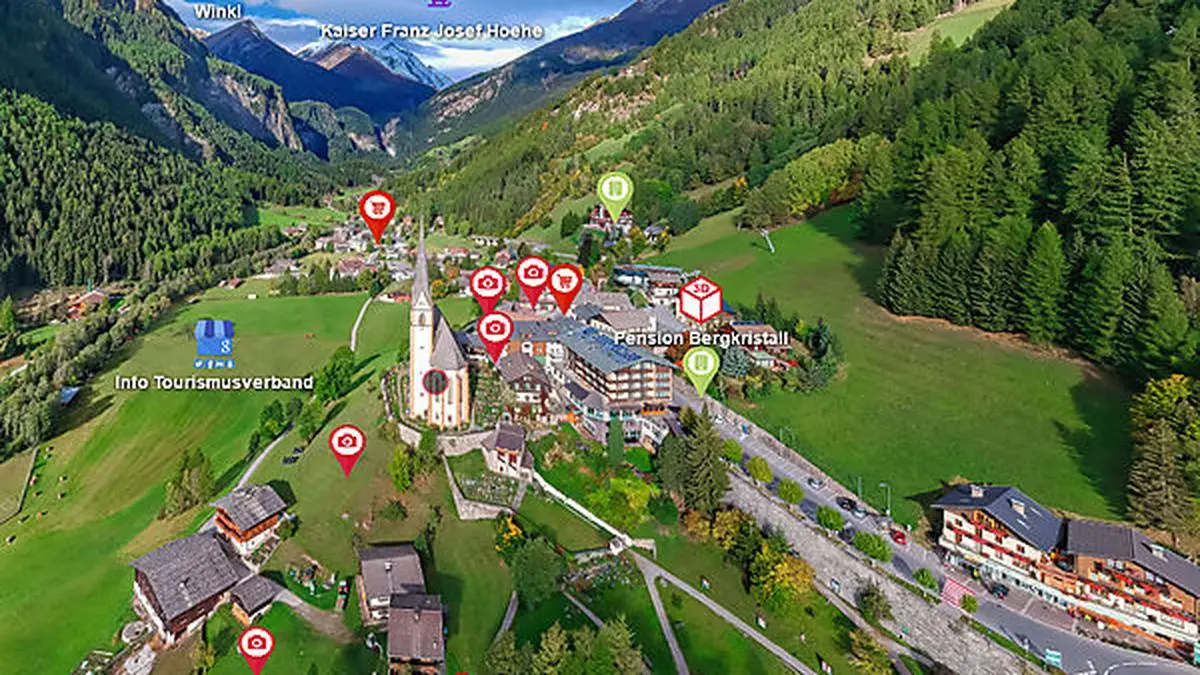 Ausschnitt aus dem 360-Grad-Panoramarundgang in Heiligenblut