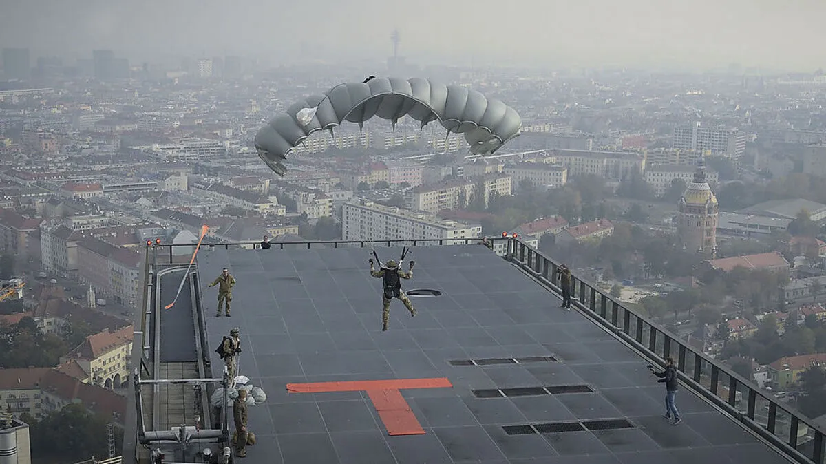 Punktgenaue Landung auf 127 Meter Höhe