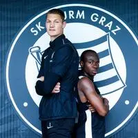 Kjell Scherpen (links) und Malick Yalcouye bestreiten am Samstag ihr jeweils letztes Spiel für Sturm