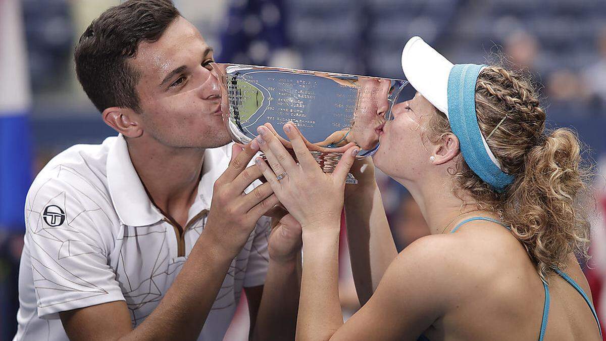 Mate Pavic und Laura Siegemund können ihr Glück nicht fassen