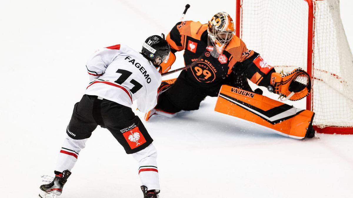 Thomas Höneckl hielt auch in der Champions Hockey League für Graz 