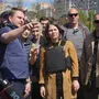 Baerbock im von den russischen Truppen verwüsteten Butscha