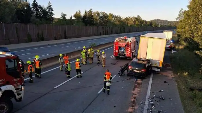 Die Unfallstelle auf der Südautobahn