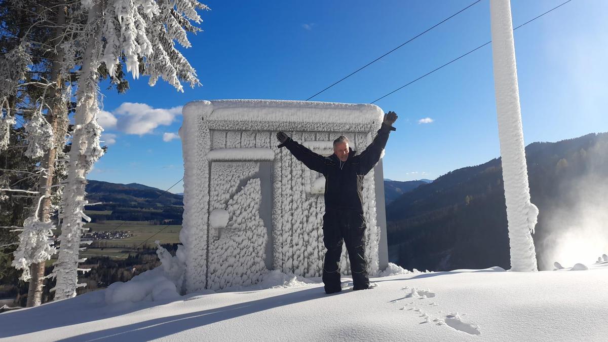 „Schneemacher“ Edgar Gritsch von den Gaaler Liften hat ganze Arbeit geleistet