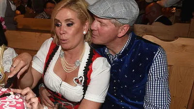Claudia und Stefan Effenberg am Sonntag auf der Wiesn