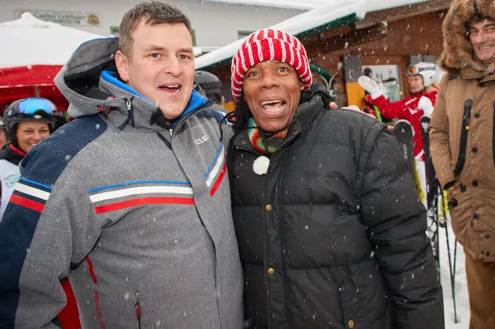 ... Marc Pircher und Greg Bannis, Sänger der Kultband "Hot Chocolate" ...